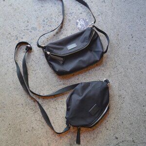 Hanska Valor Black Cotton Convertible Shoulder/Hip Bag Made in Berlin